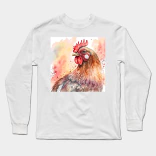 Water colour hen Long Sleeve T-Shirt